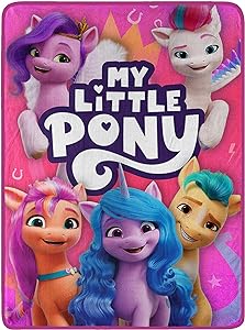 Hasbro My Little Pony Pony Poster Micro Raschel Throw Blanket 46x60 Inches