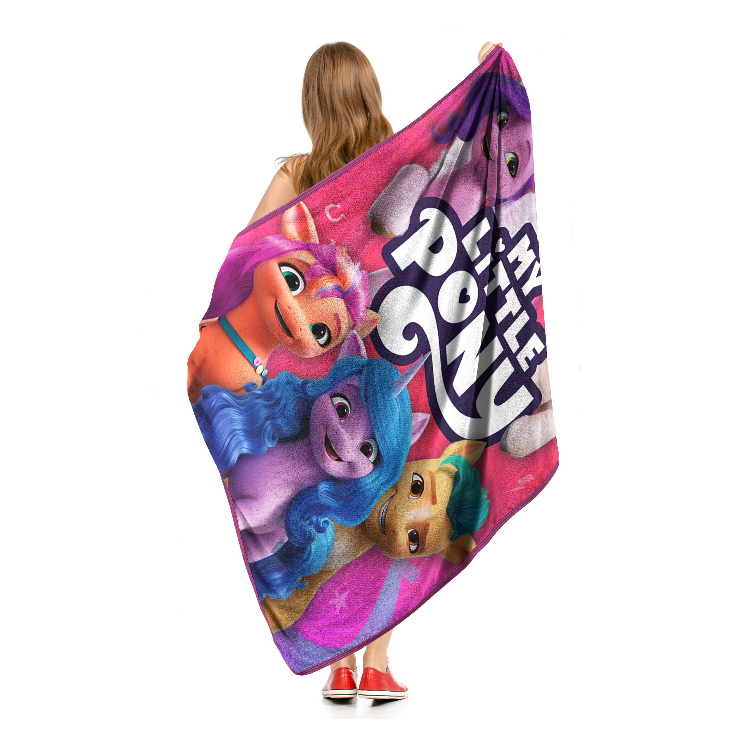 Hasbro My Little Pony Pony Poster Micro Raschel Throw Blanket 46x60 Inches