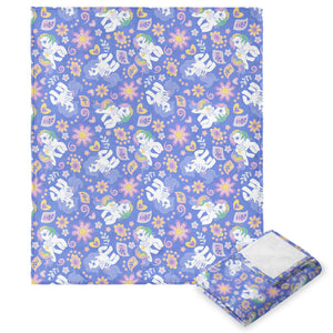 Hasbro My Little Pony Retro Pony Florals Silk Touch Throw Blanket 50x60 Inches