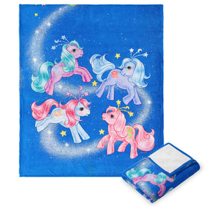 Hasbro My Little Pony Retro Space Ponies Silk Touch Throw Blanket 50x60 Inches