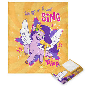 Hasbro My Little Pony Singing Pipp Silk Touch Throw Blanket 50x60 Inches