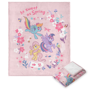 Hasbro My Little Pony Spring Ponies Silk Touch Throw Blanket 50x60 Inches