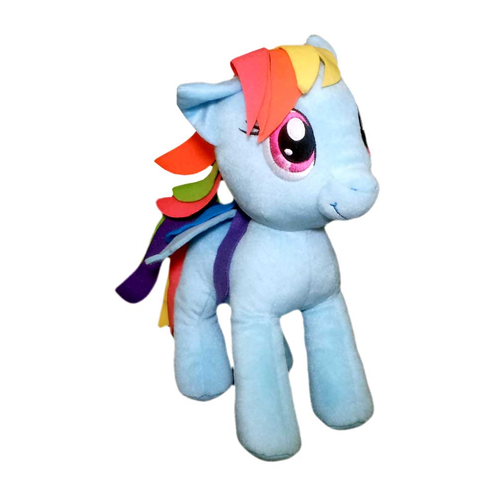 Hasbro My Little Pony Cute Rainbow Dash Character Hugger Pillow and Silk Touch Throw Blanket Set 40x50 Inches