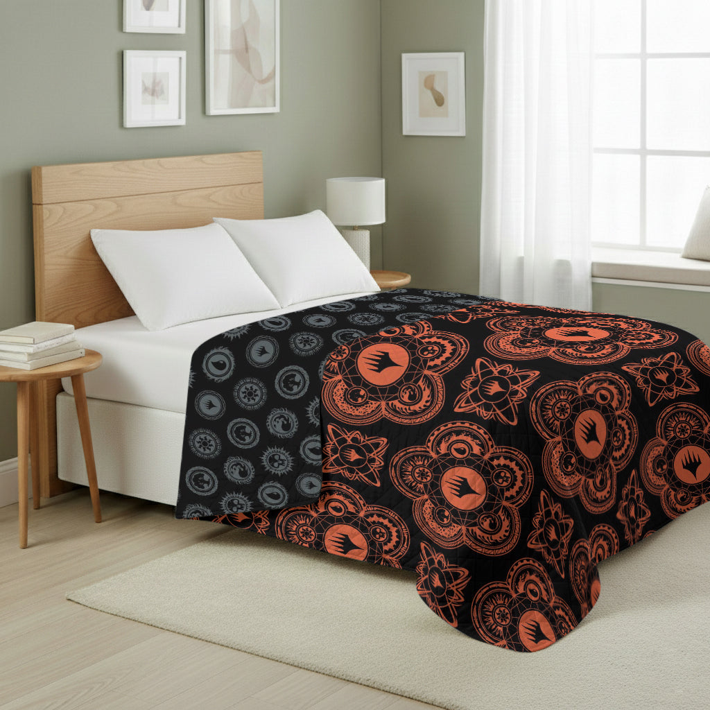 Magic The Gathering Magical Sorcerey Twin Reversible Quilted Throw 60x90 inches
