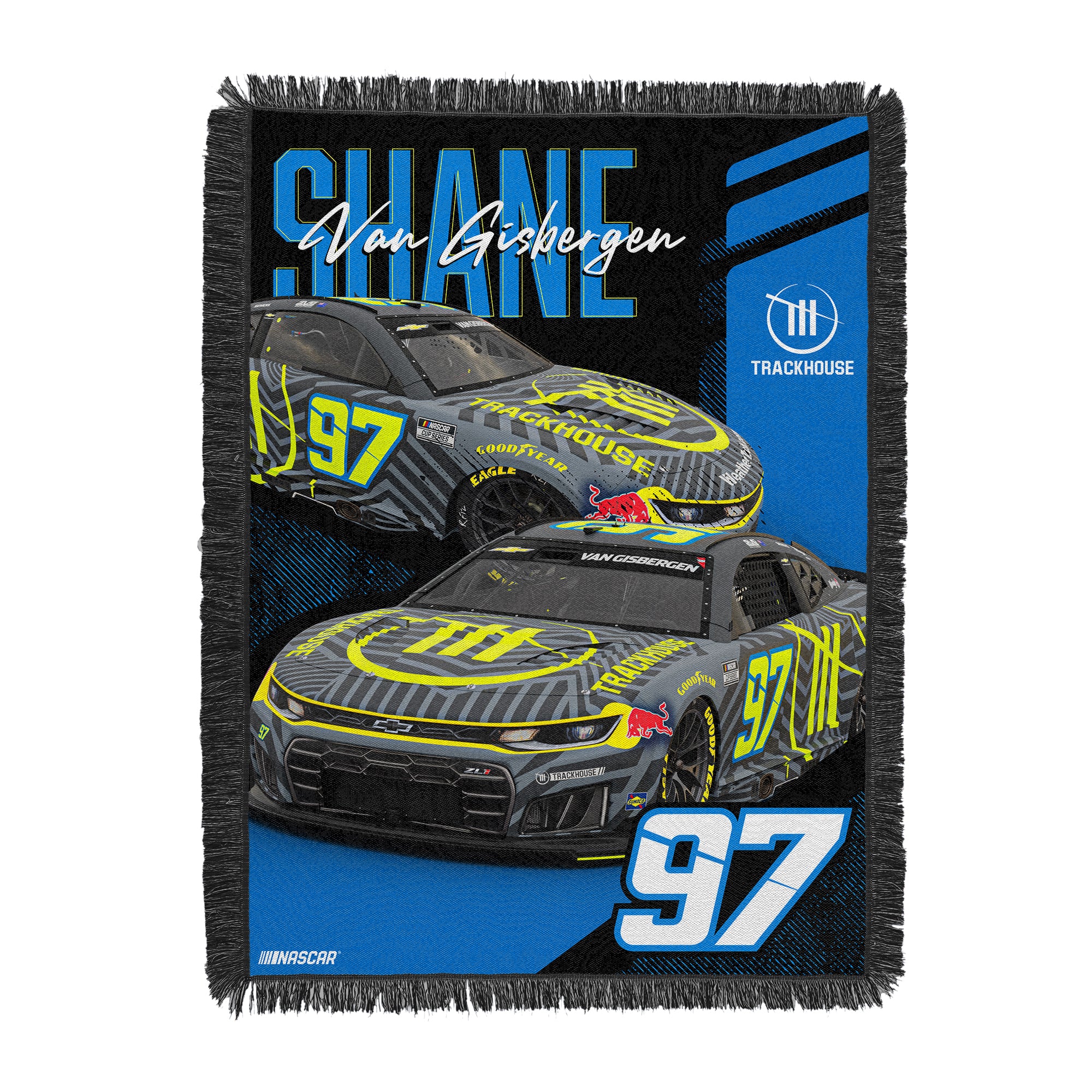 NASCAR Shane Van Gisbergen Multi Tracks Woven Tapestry 48×60 inches
