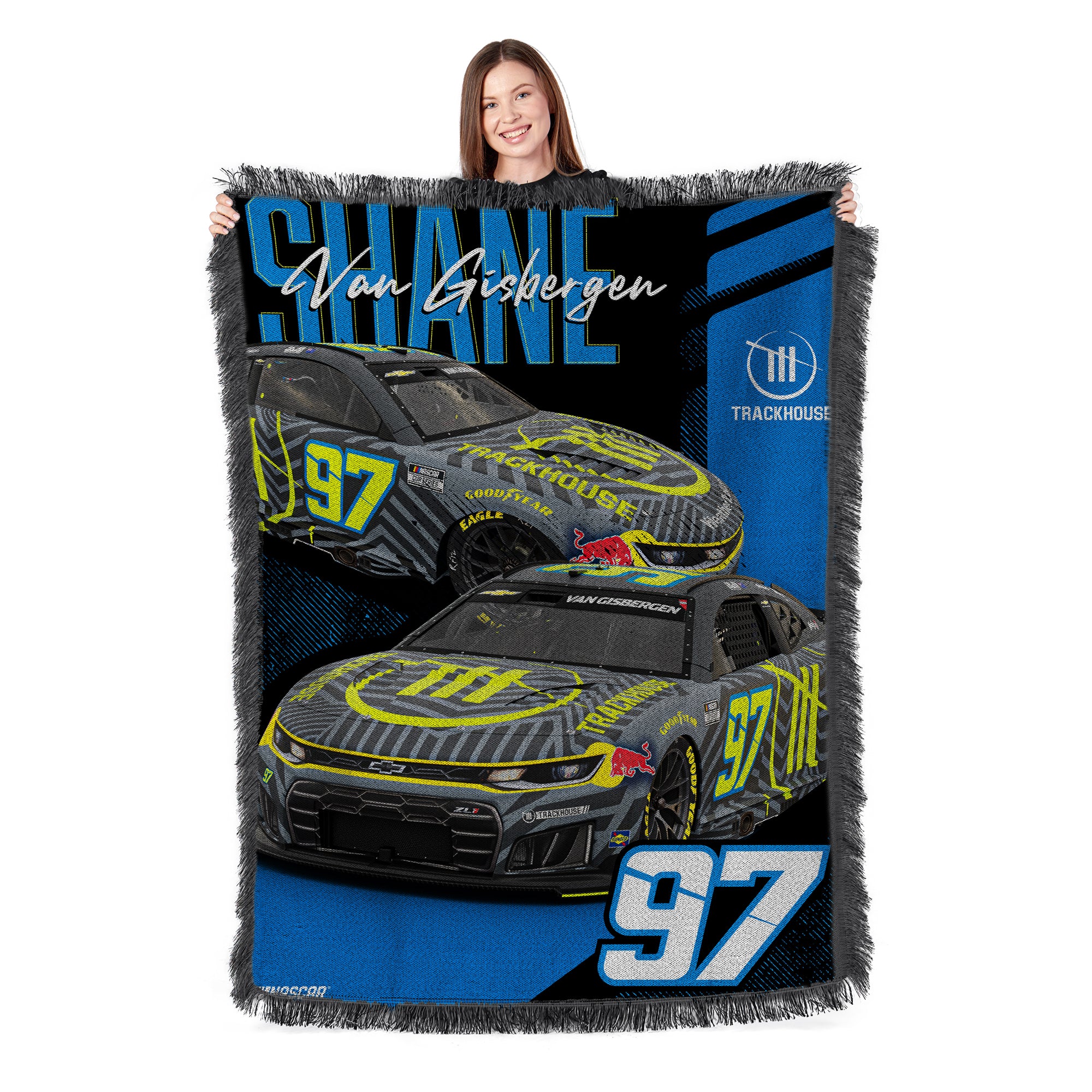 NASCAR Shane Van Gisbergen Multi Tracks Woven Tapestry 48×60 inches