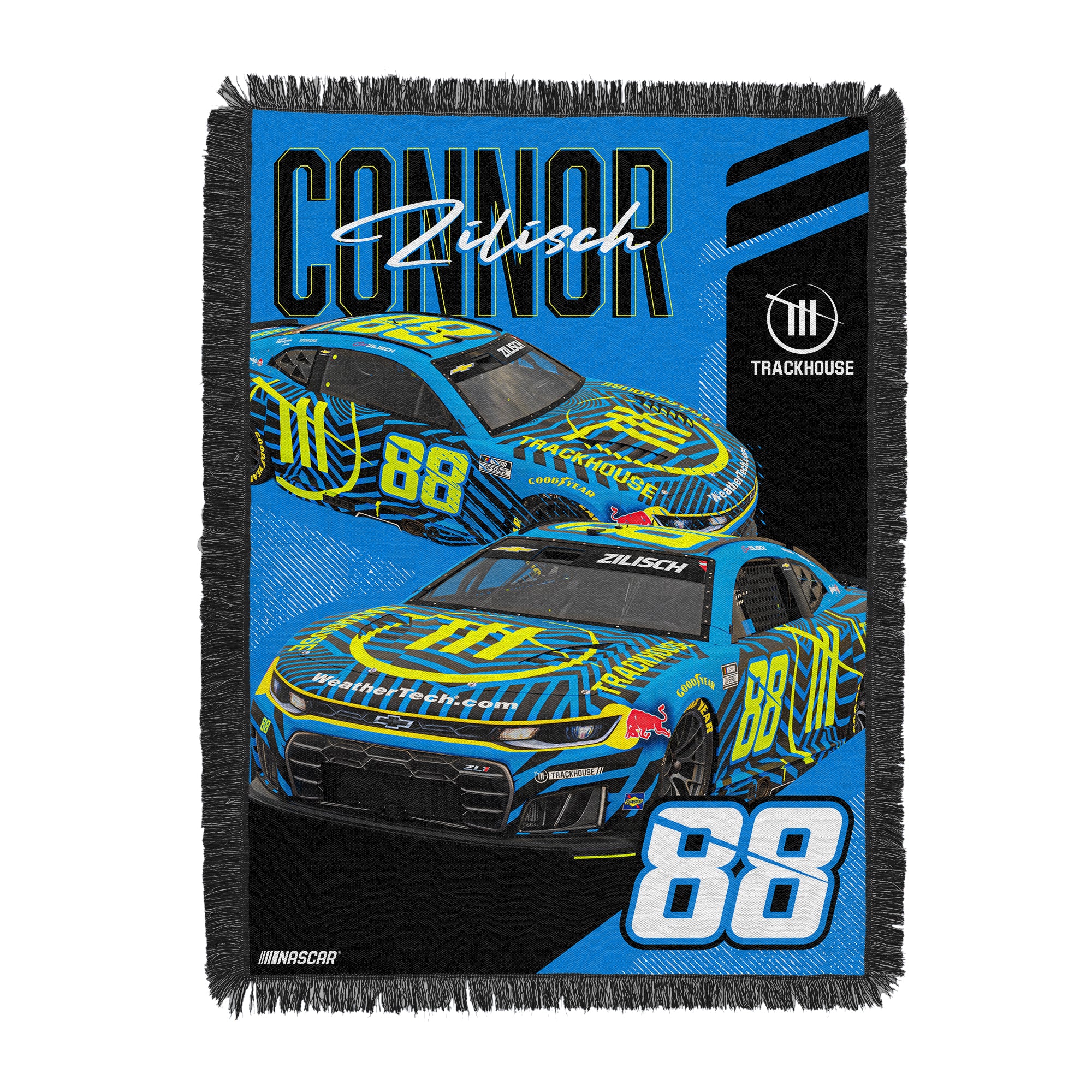 NASCAR Connor Zilisch Multi Tracks Woven Tapestry 48×60 inches
