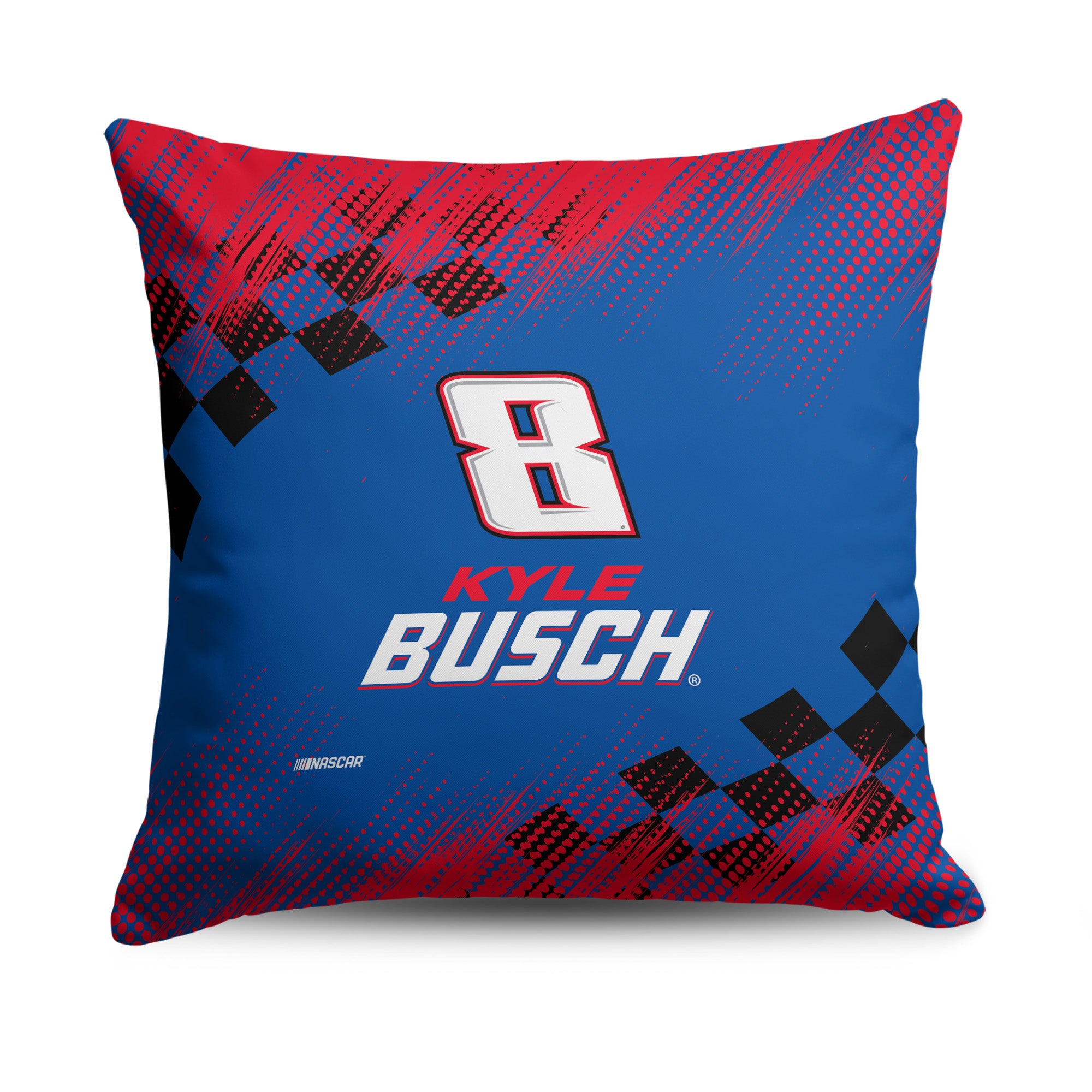 NASCAR Kyle Busch Simple Speed Throw Pillow 18x18 inches