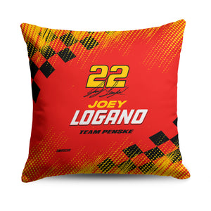NASCAR Joey Logano Simple Speed Throw Pillow 18x18 inches