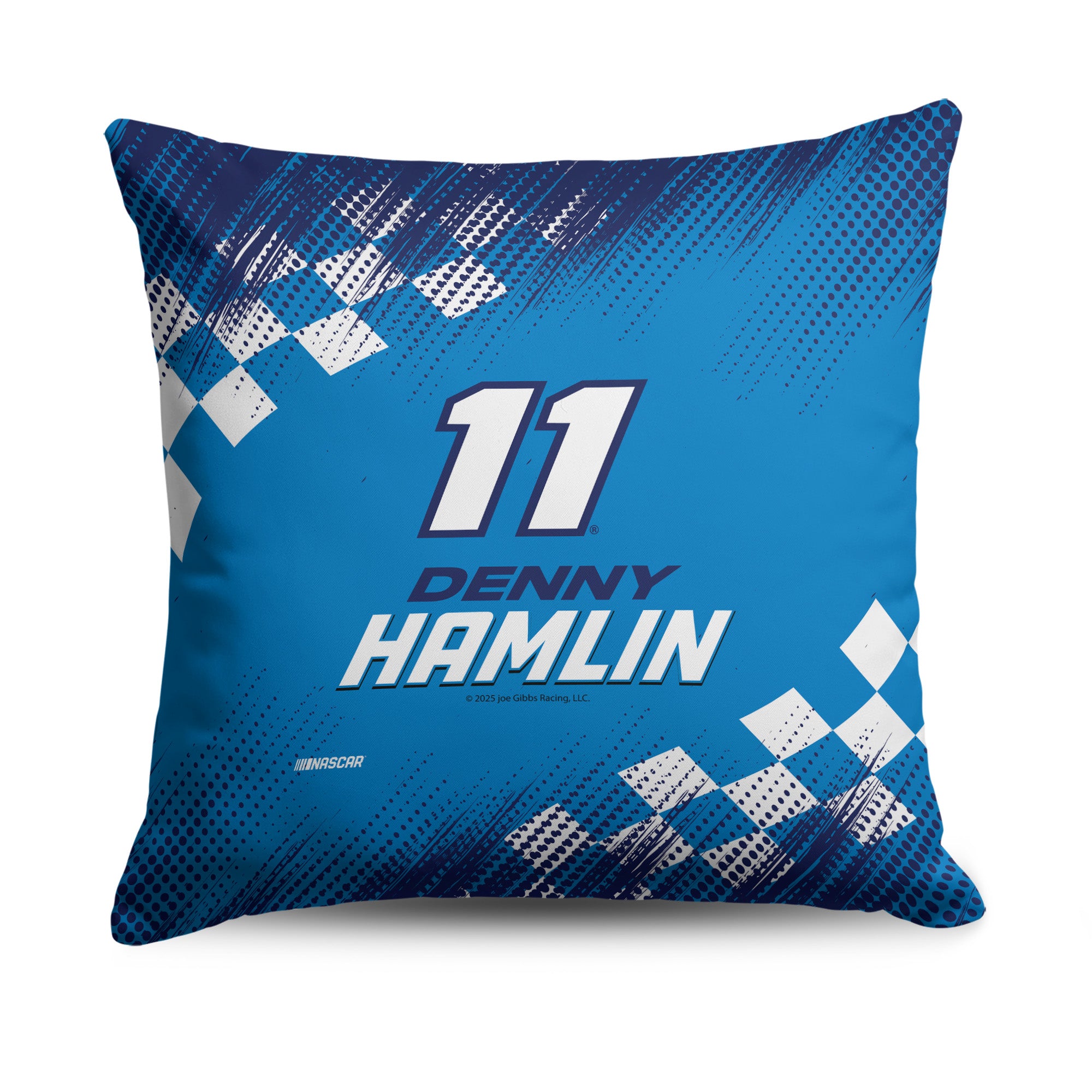 NASCAR Denny Hamlin Simple Speed Throw Pillow 18x18 inches