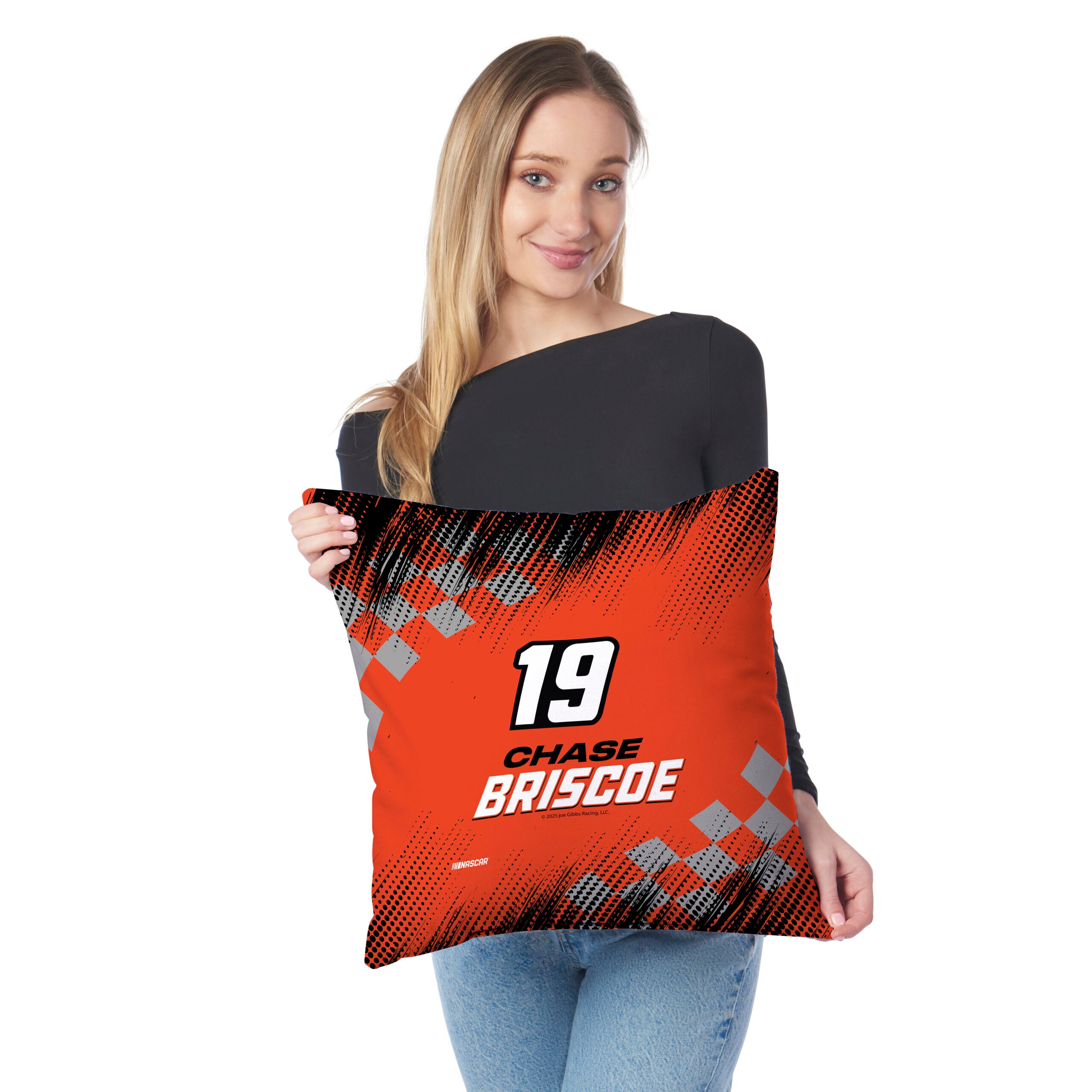 Nascar Chase Briscoe Simple Speed Throw Pillow 18x18 inches