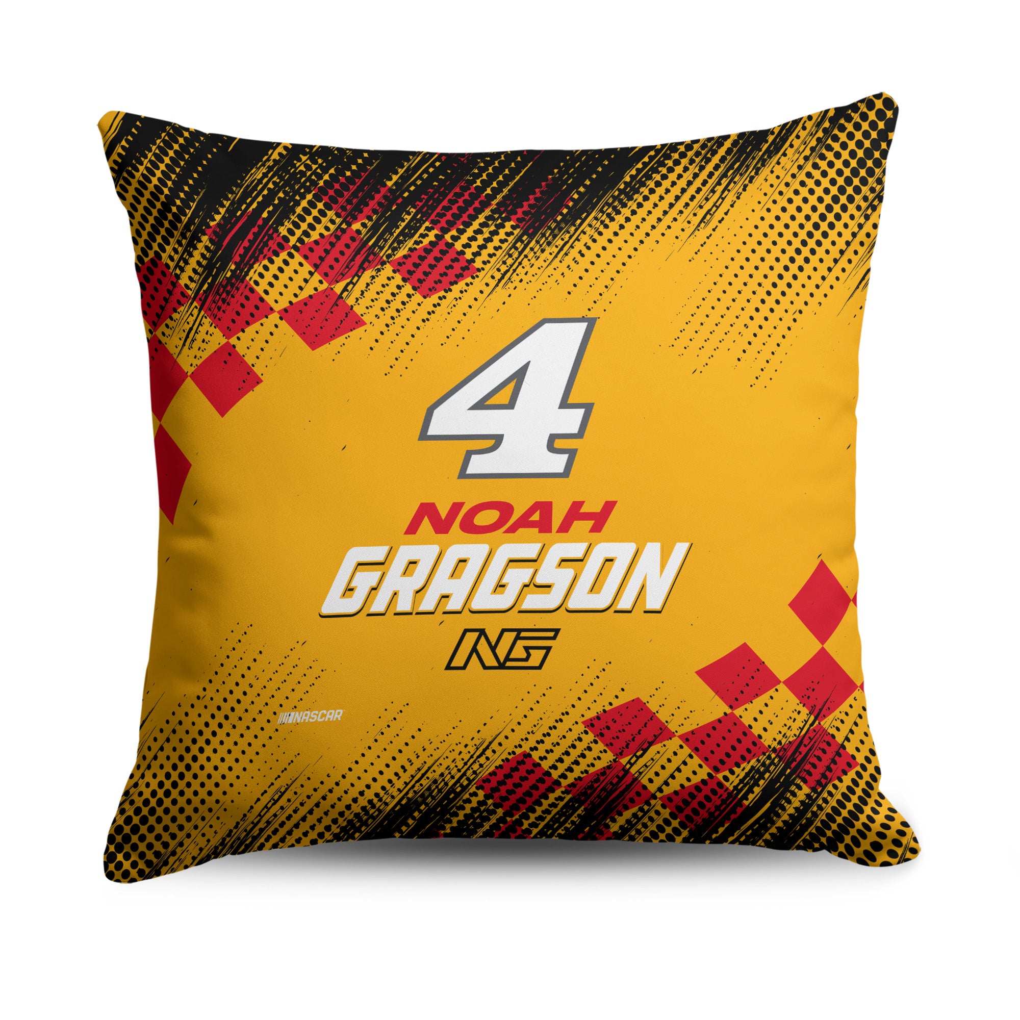 NASCAR Noah Gragson Simple Speed Throw Pillow 18x18 inches