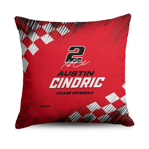 NASCAR Austin Cindric Simple Speed Throw Pillow 18x18 inches