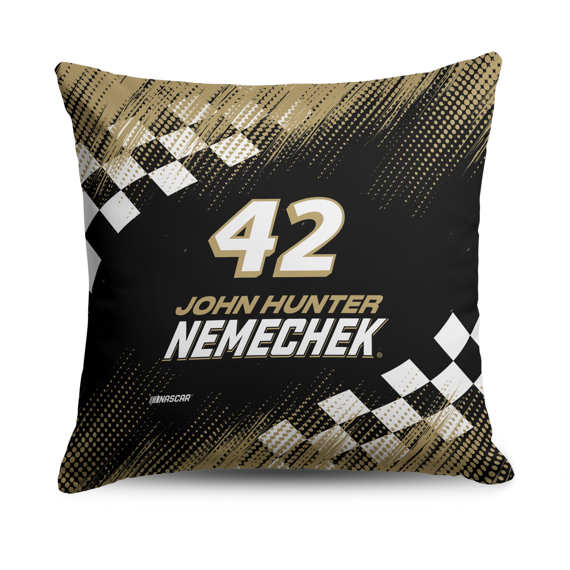 NASCAR John Hunter Nemechek Simple Speed Throw Pillow 18x18 inches