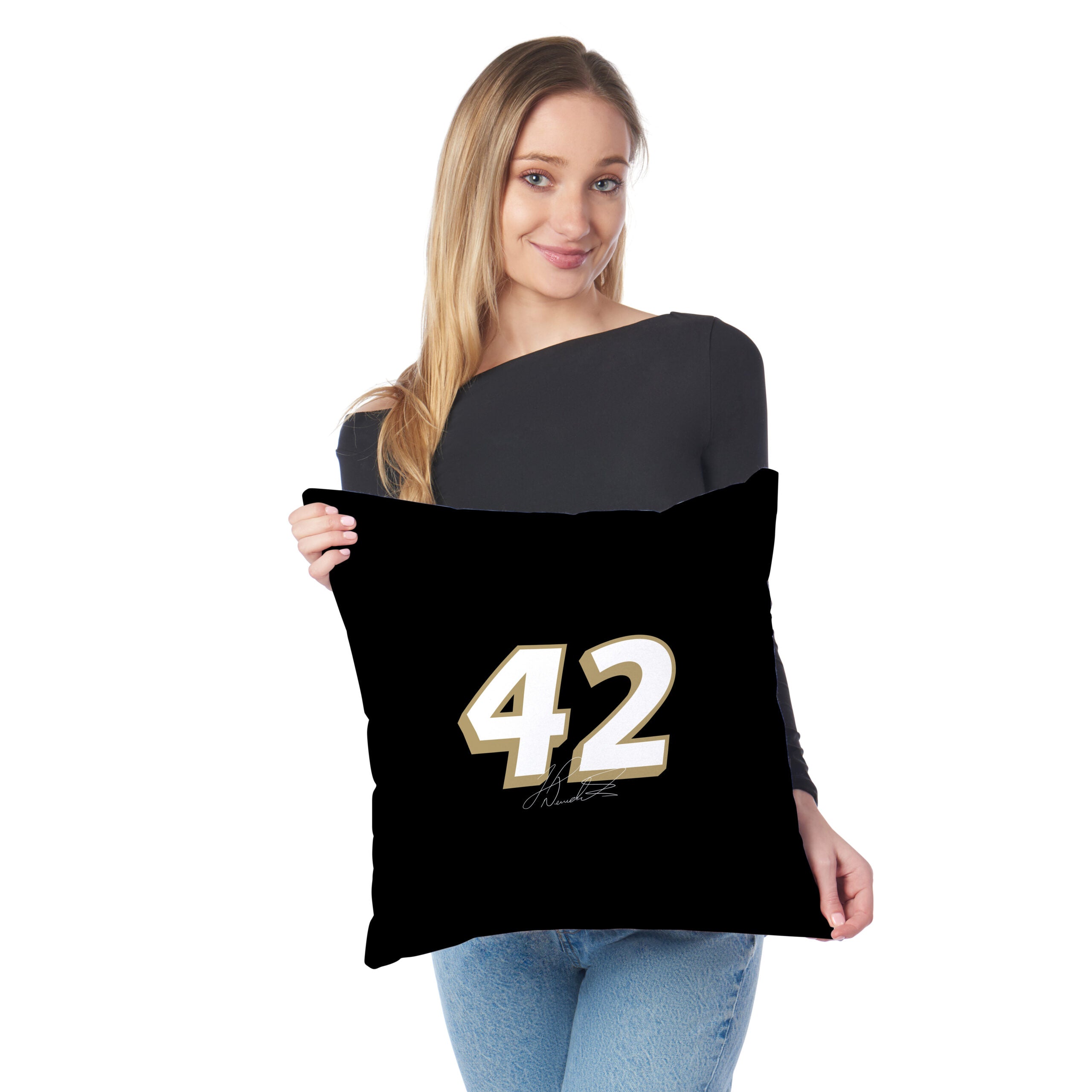 NASCAR John Hunter Nemechek Simple Speed Throw Pillow 18x18 inches