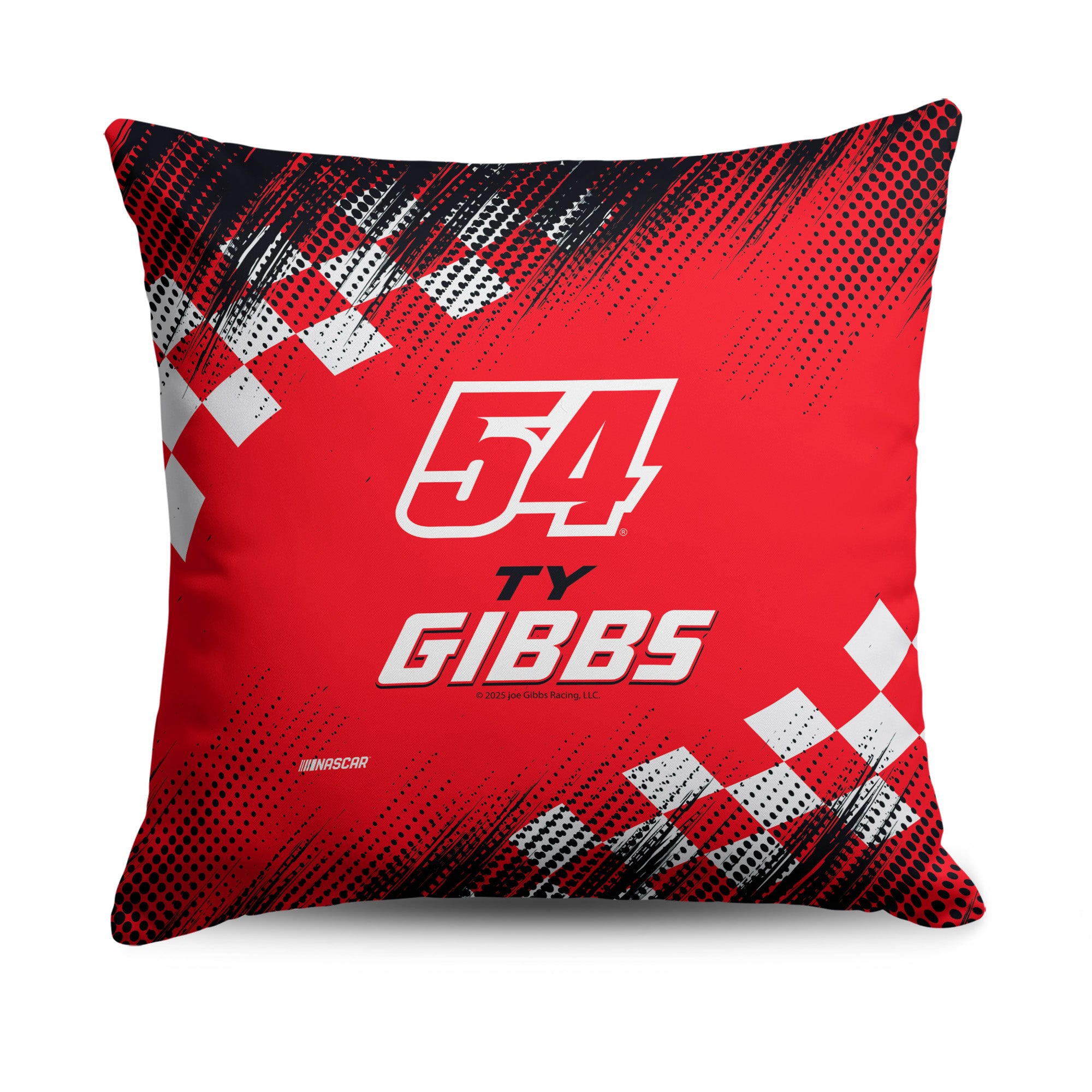 NASCAR Ty Gibbs Simple Speed Throw Pillow 18x18 inches