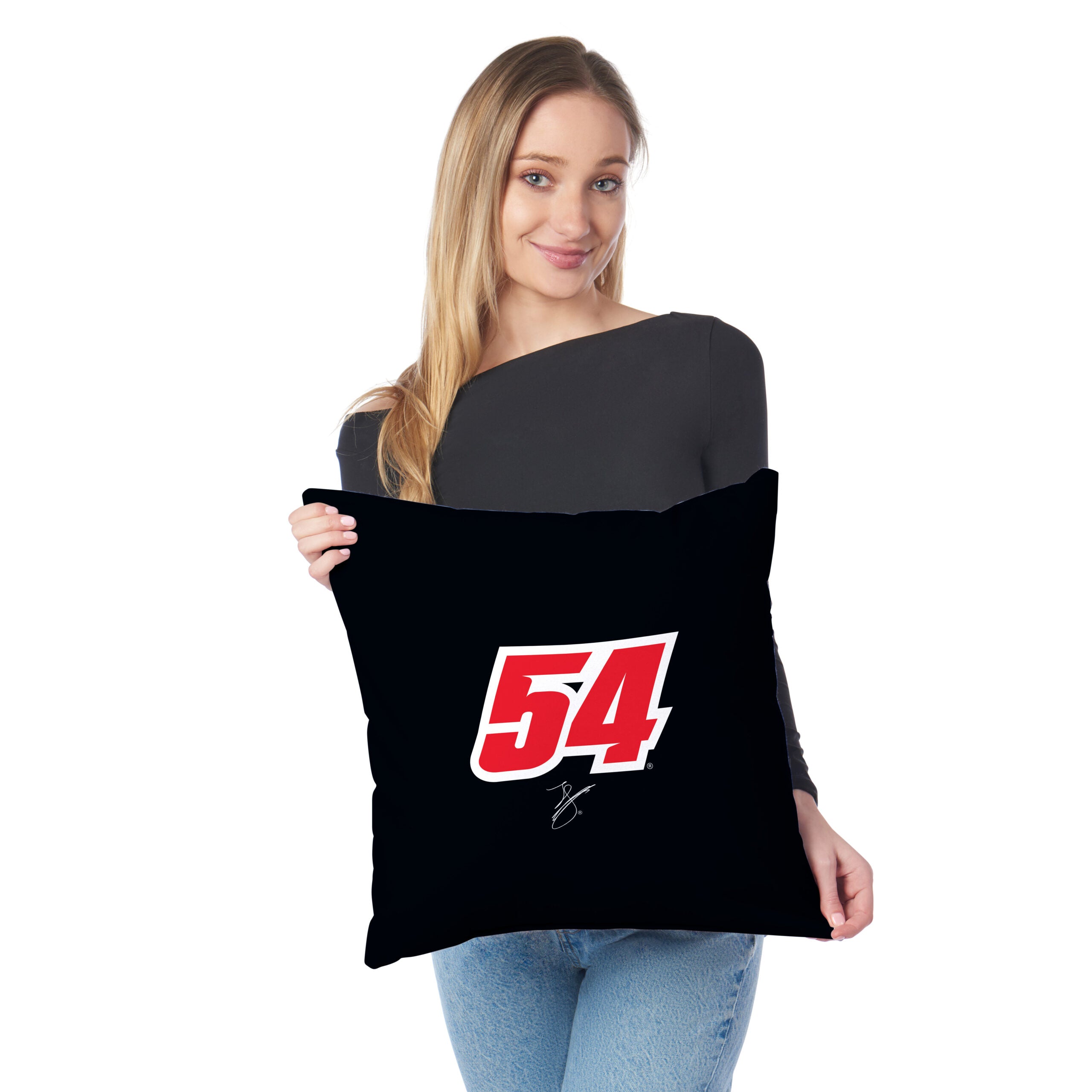 NASCAR Ty Gibbs Simple Speed Throw Pillow 18x18 inches