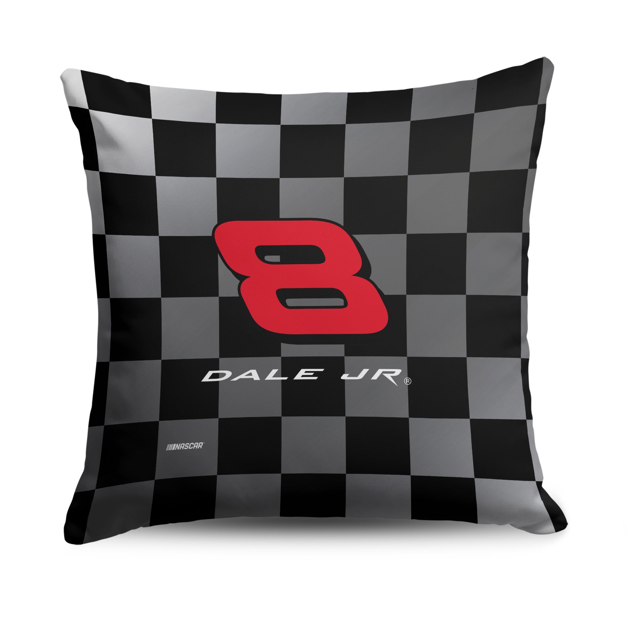 NASCAR Dale Earnhardt Jr Graded Checks Throw Pillow 18x18 inches