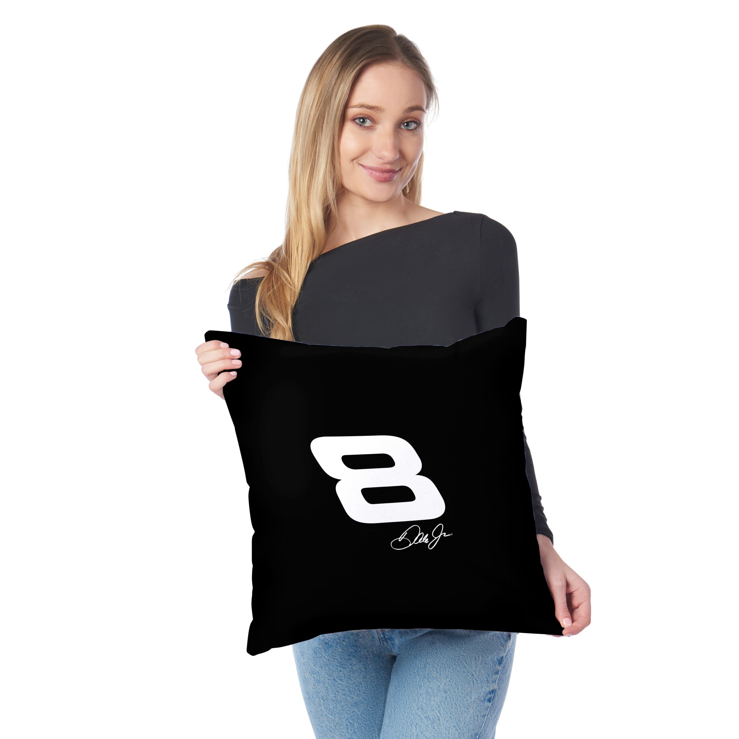 NASCAR Dale Earnhardt Jr Graded Checks Throw Pillow 18x18 inches