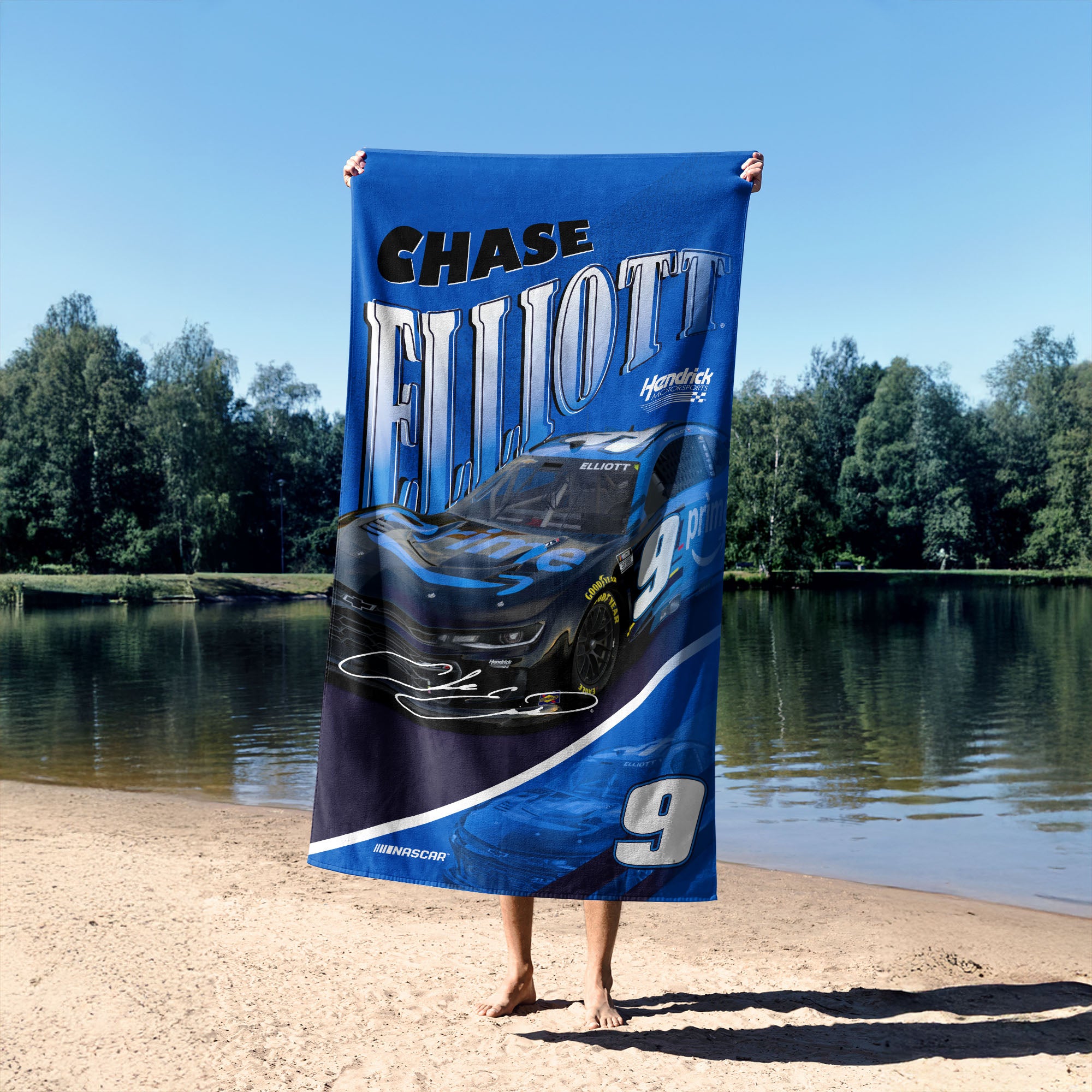 NASCAR Chase Elliott Prime Reflection Sand Free Beach Towel 35x60 inches