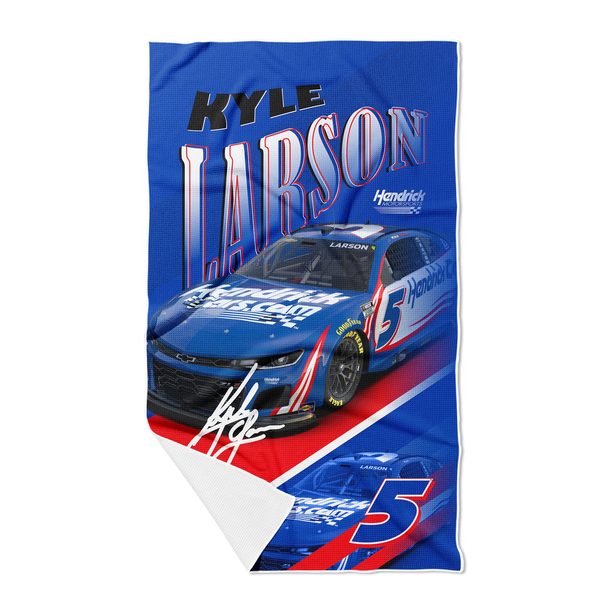 NASCAR Kyle Larson Reflection Waffle Weave Beach Towel 35x60 inches