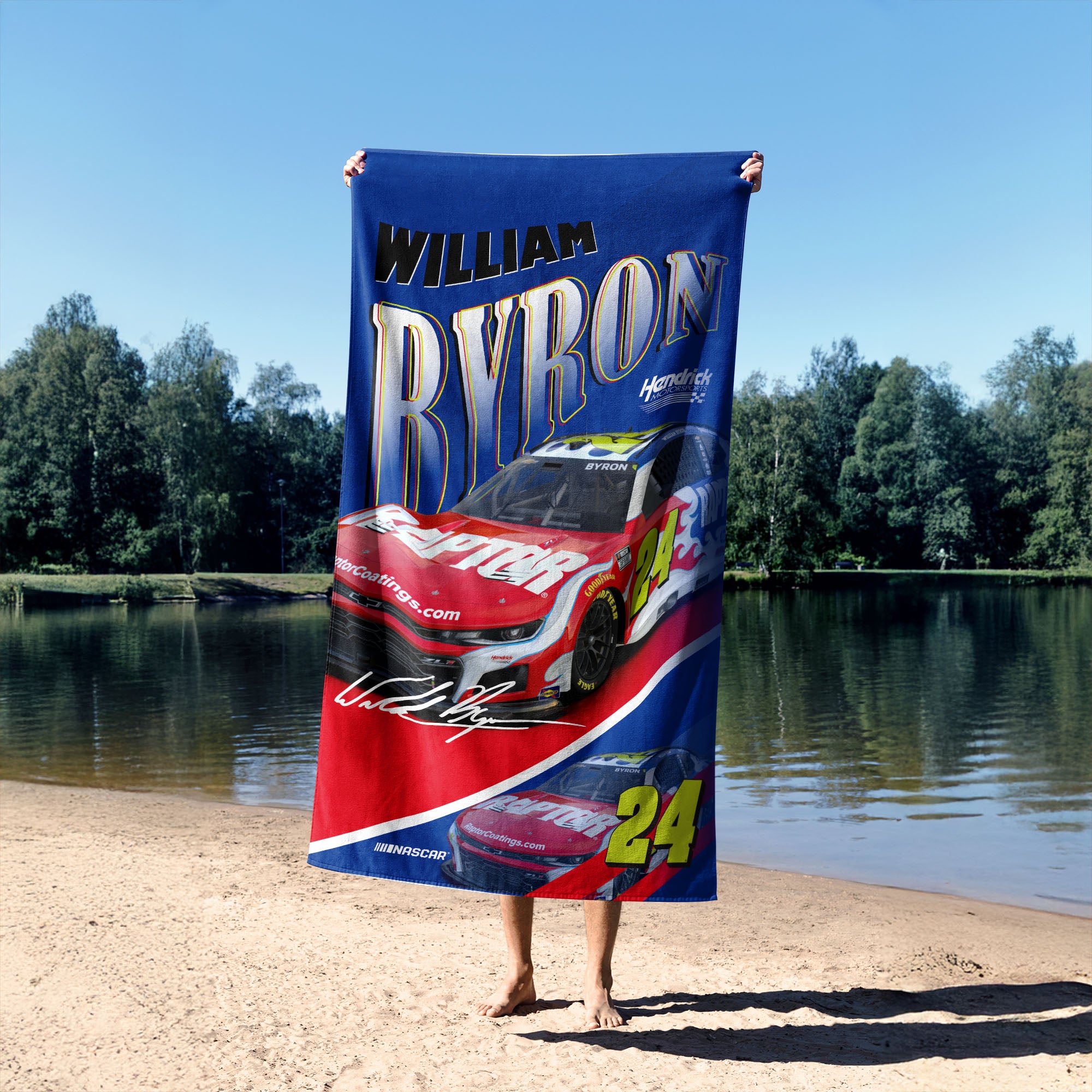 NASCAR William Byron Reflection Sand Free Beach Towel 35x60 inches