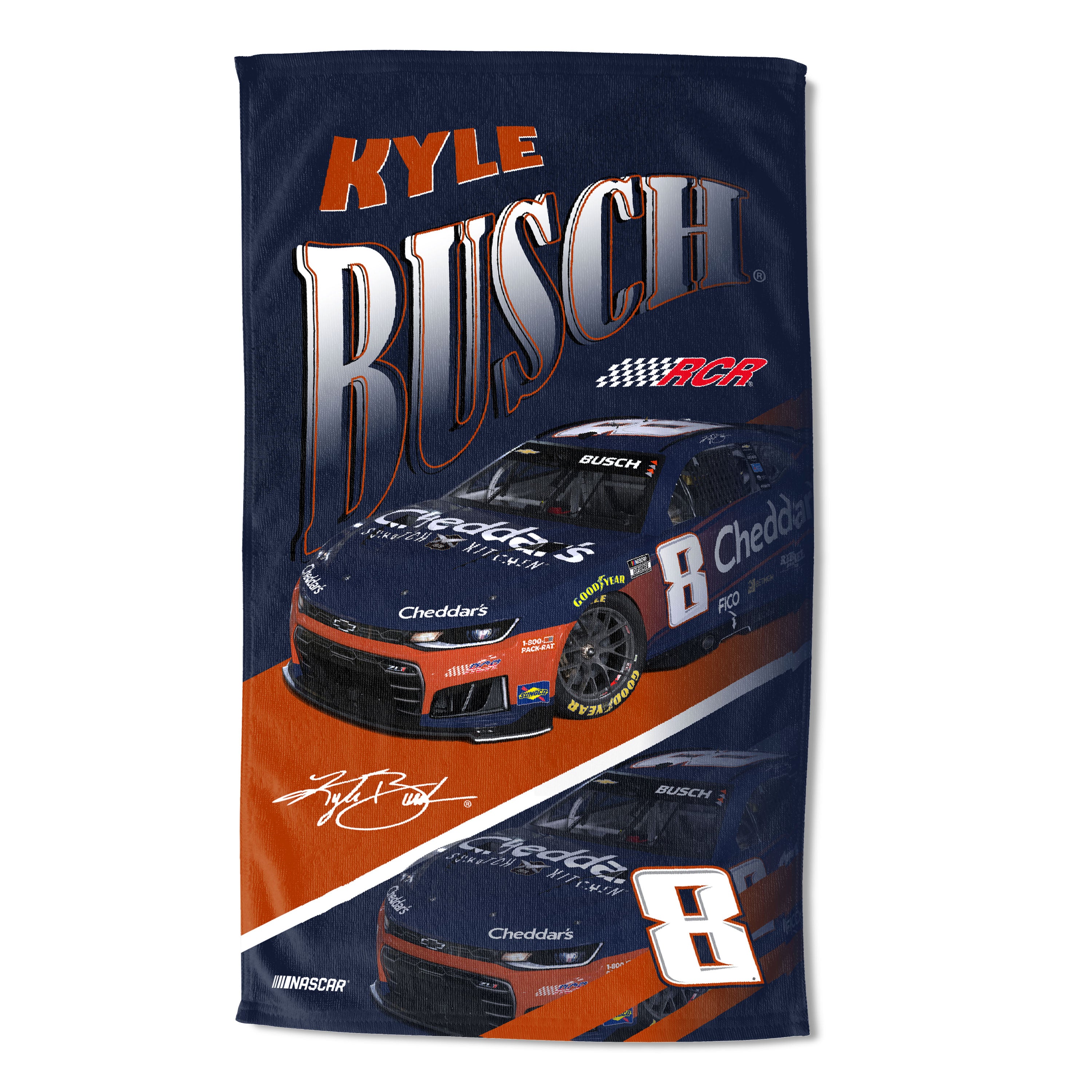 NASCAR Kyle Busch Cheddars Reflection Sand Free Beach Towel 35×60 inches