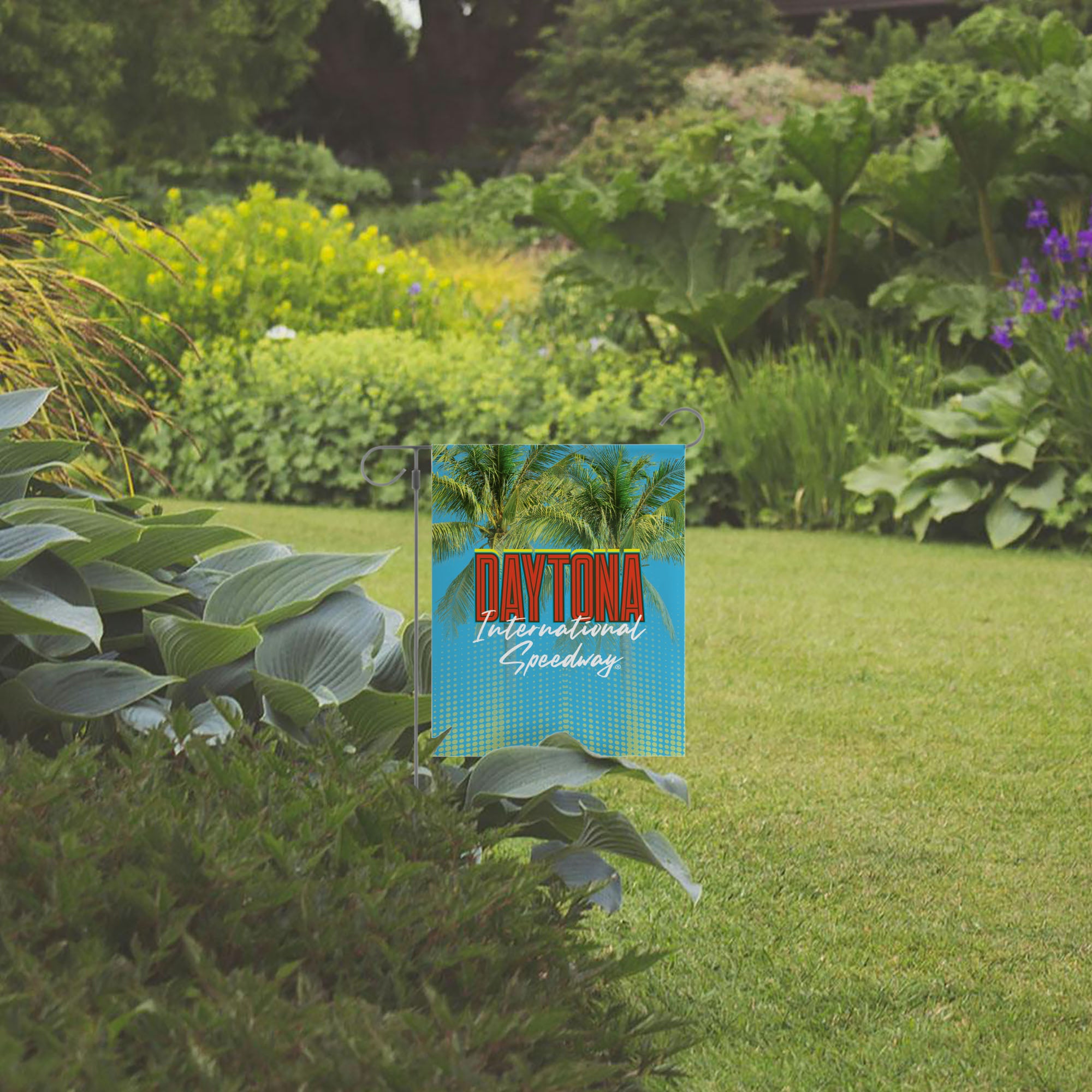 Nascar Daytona Track Feature Double Sided Garden Flag 12x17 inches