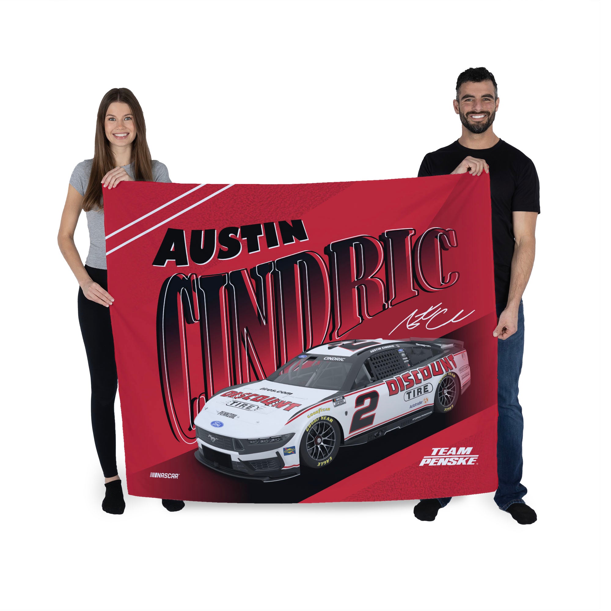 NASCAR Austin Cindric Comet Car Wall Hanging 34×40 Inches