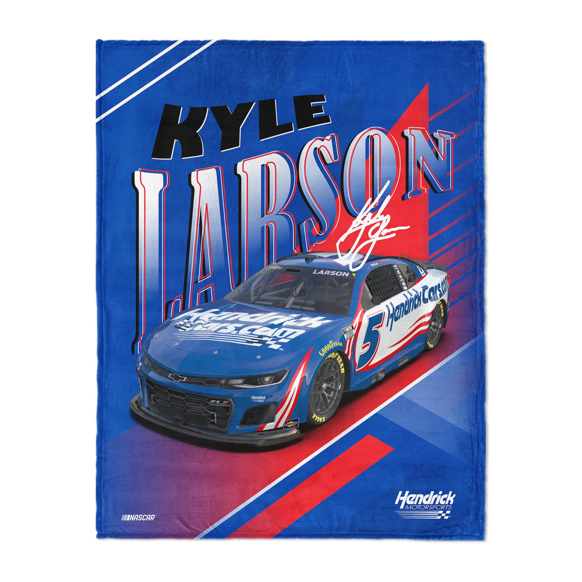 NASCAR Kyle Larson Comet Car Silk Touch Throw Blanket 46x60 inches