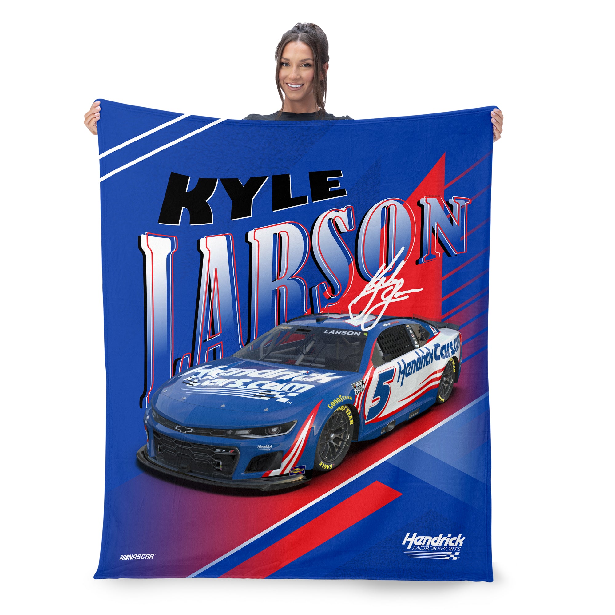 NASCAR Kyle Larson Comet Car Silk Touch Throw Blanket 46x60 inches