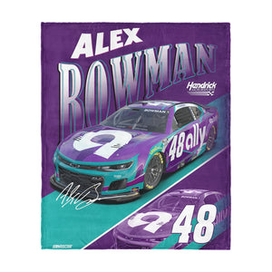 NASCAR Alex Bowman Reflection Silk Touch Throw Blanket 46×60 inches