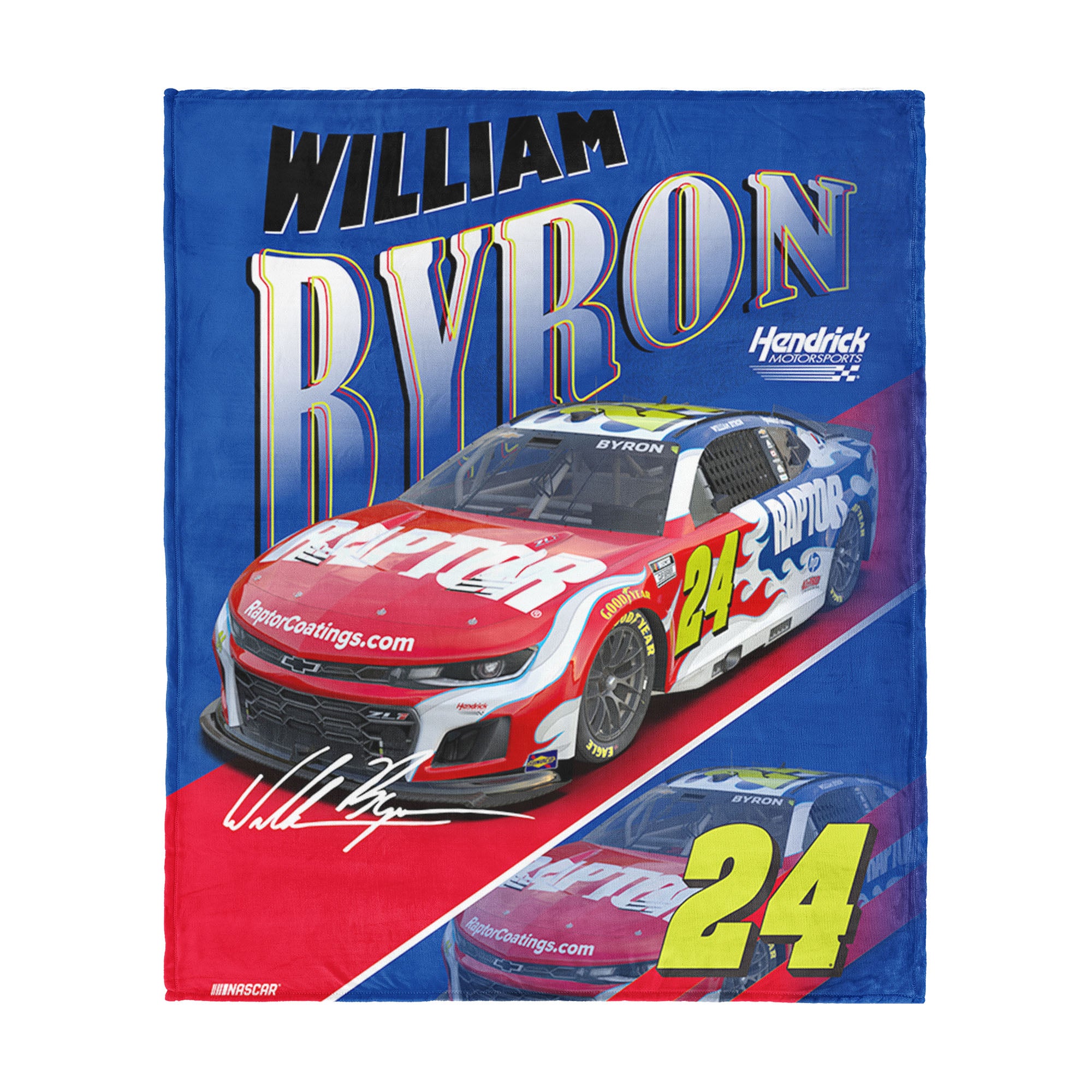 NASCAR William Byron Reflection Silk Touch Throw Blanket 46×60 inches