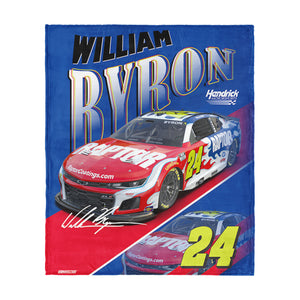 NASCAR  William Byron Reflection Silk Touch Throw Blanket 46x60 inches
