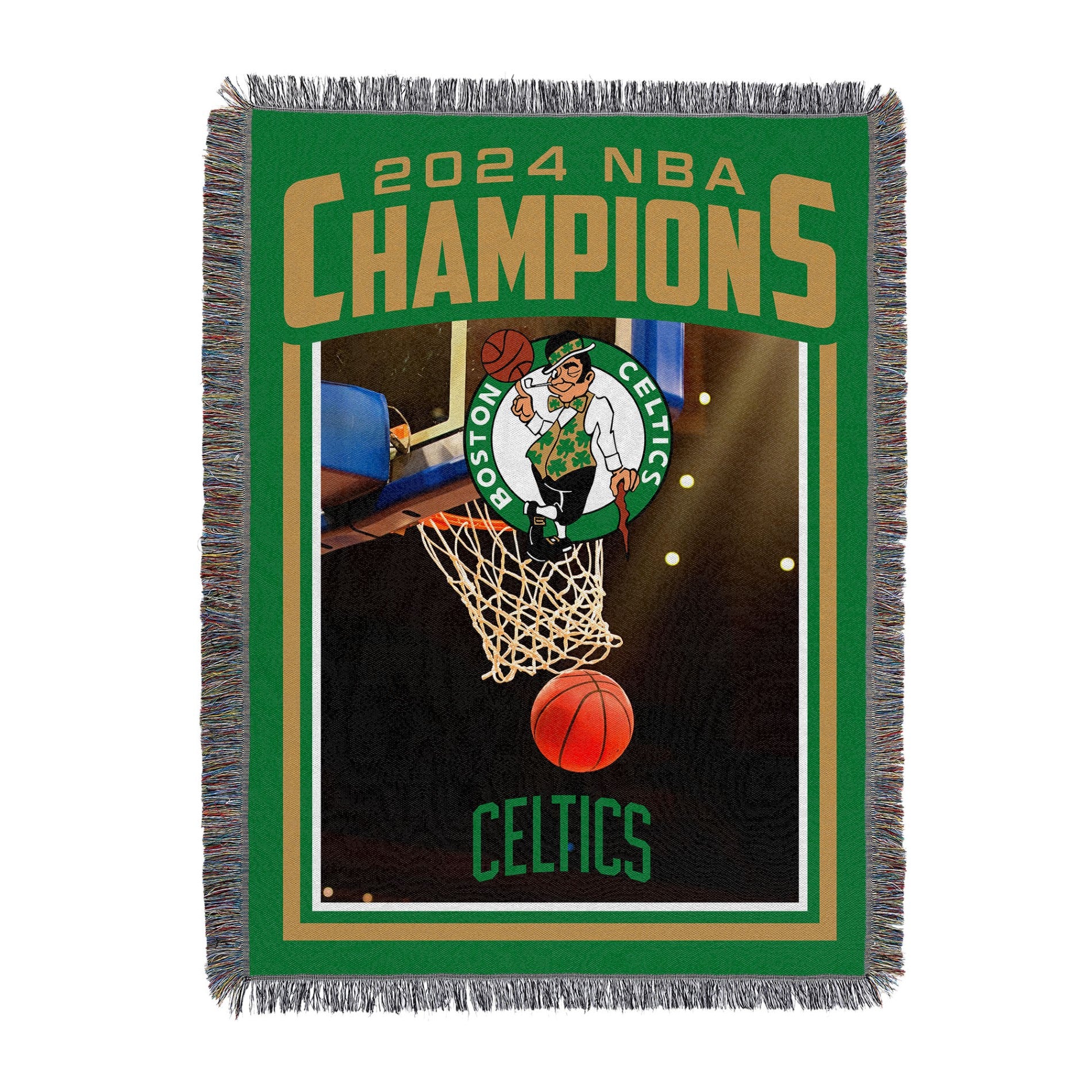 NBA Boston Celtics Net Glory Woven Tapestry Throw Blanket 48x60 Inches