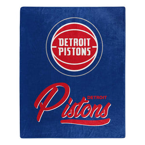 NBA Detroit Pistons Signature Raschel Throw Blanket 50x60 Inches