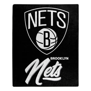 NBA Brooklyn Nets Signature Raschel Throw Blanket 50x60 Inches