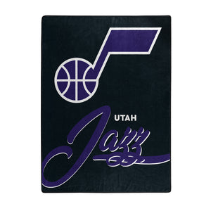 NBA Utah Jazz Signature Raschel Throw Blanket 50x60 Inches
