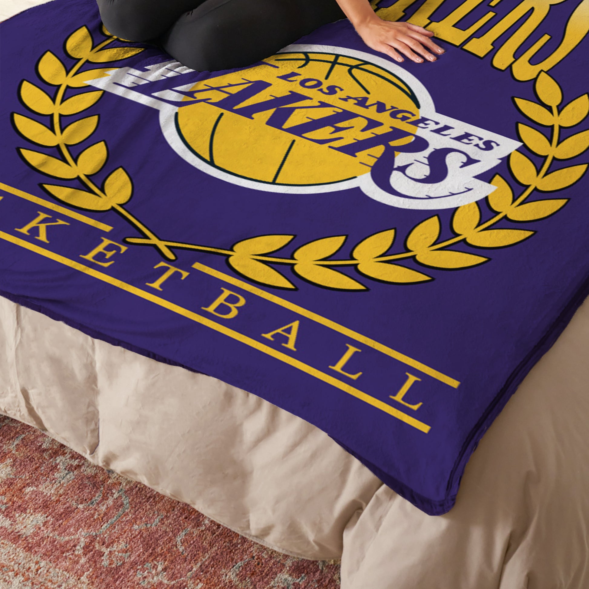 Los Angeles Lakers NBA Plateau Silk Touch Throw Blanket 46X60 Inches