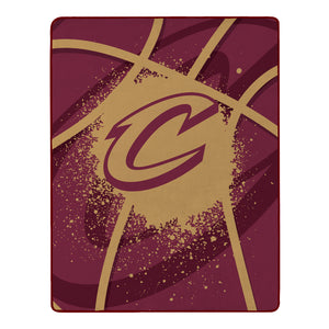NBA Cleveland Cavaliers Shadow Play Raschel Throw Blanket 60x80 inches