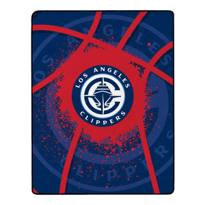 NBA Los Angeles Clippers Shadow Play Raschel Throw Blanket 60x80 inches