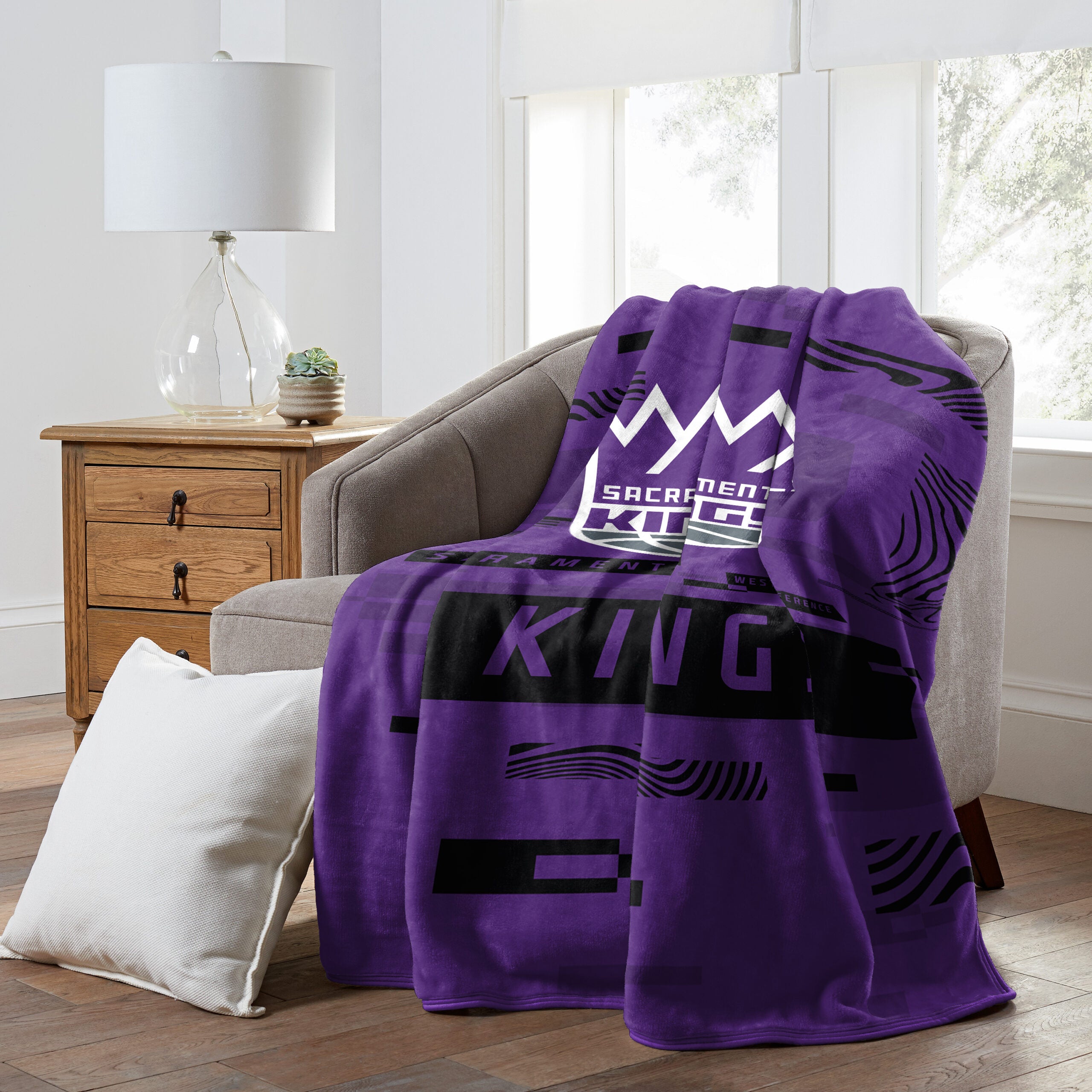 NBA Sacramento Kings Digitize Raschel Throw Blanket 60x80Inches