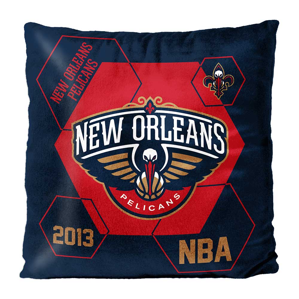NBA New Orleans Pelicans Connector Velvet Reverse Pillow 16 x 16 Inches