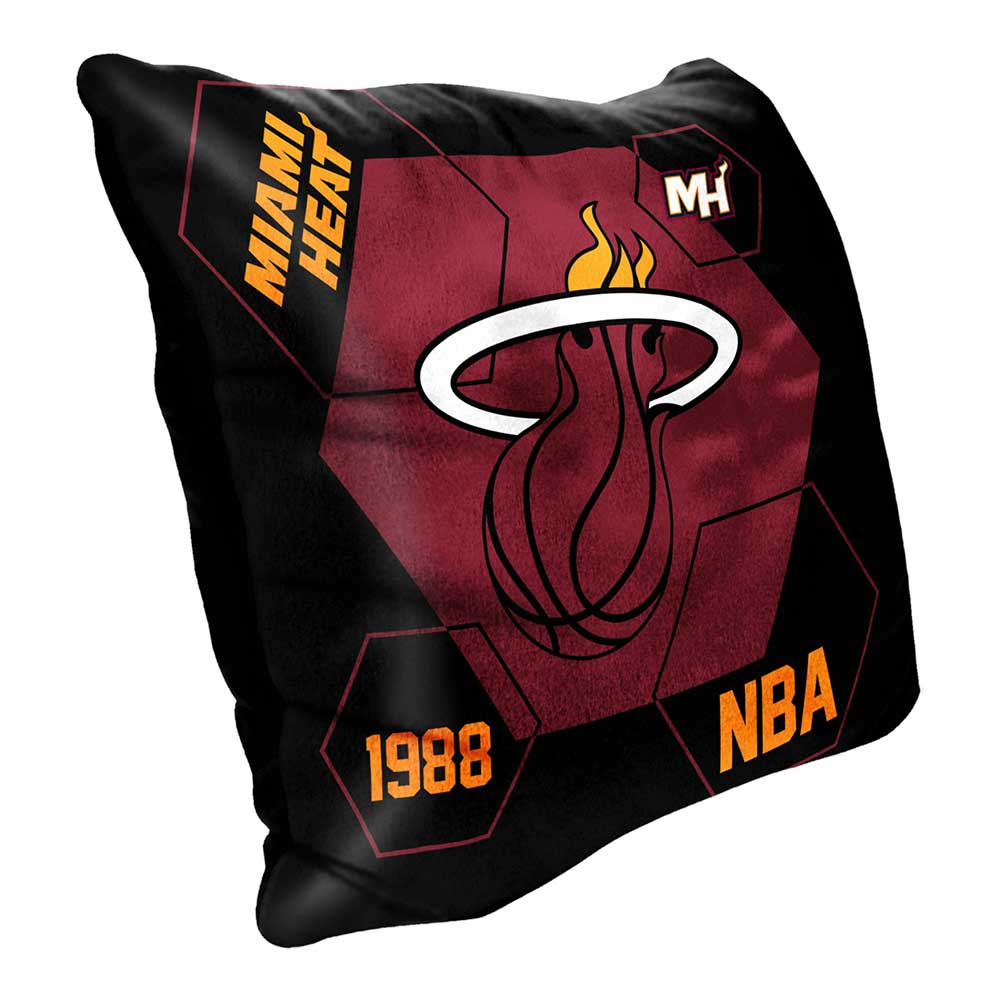 NBA Miami Heat Connector Velvet Reverse Pillow 16 x 16 Inches