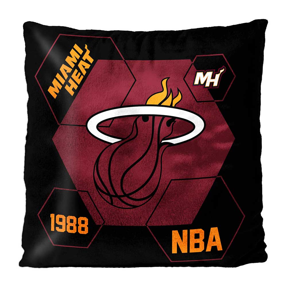 NBA Miami Heat Connector Velvet Reverse Pillow 16 x 16 Inches