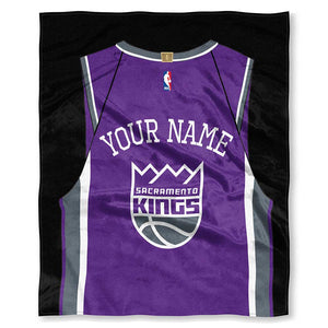 NBA Sacramento Kings Jersey Personalized Silk Touch Throw Blanket 50x60 Inches