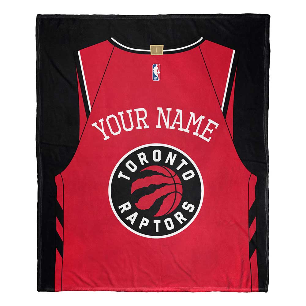 NBA Toronto Raptors Jersey Personalized Silk Touch Throw Blanket 50x60 Inches