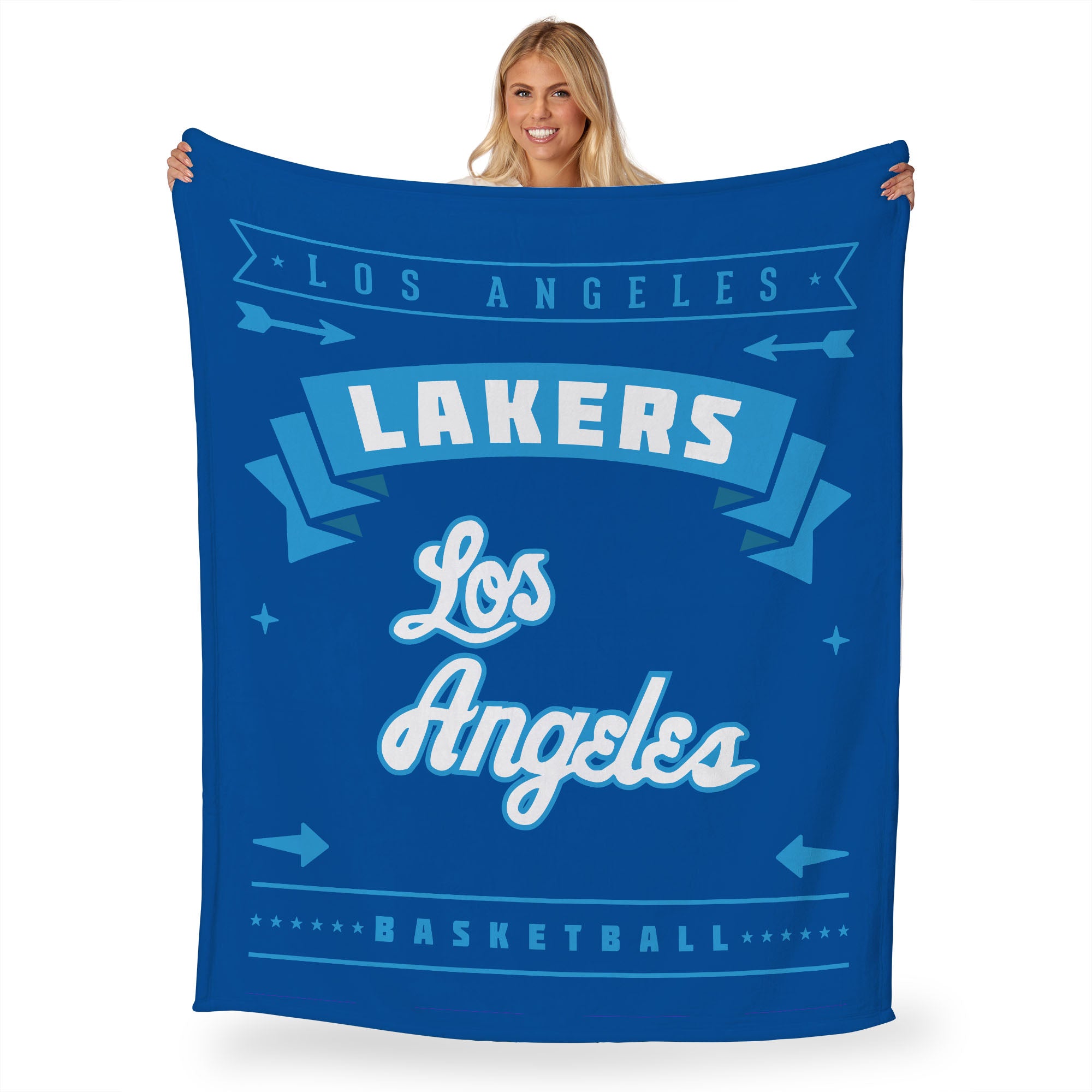 NBA Los Angeles Lakers Hardwood Classic Silk Touch Throw Blanket 50x60 Inches