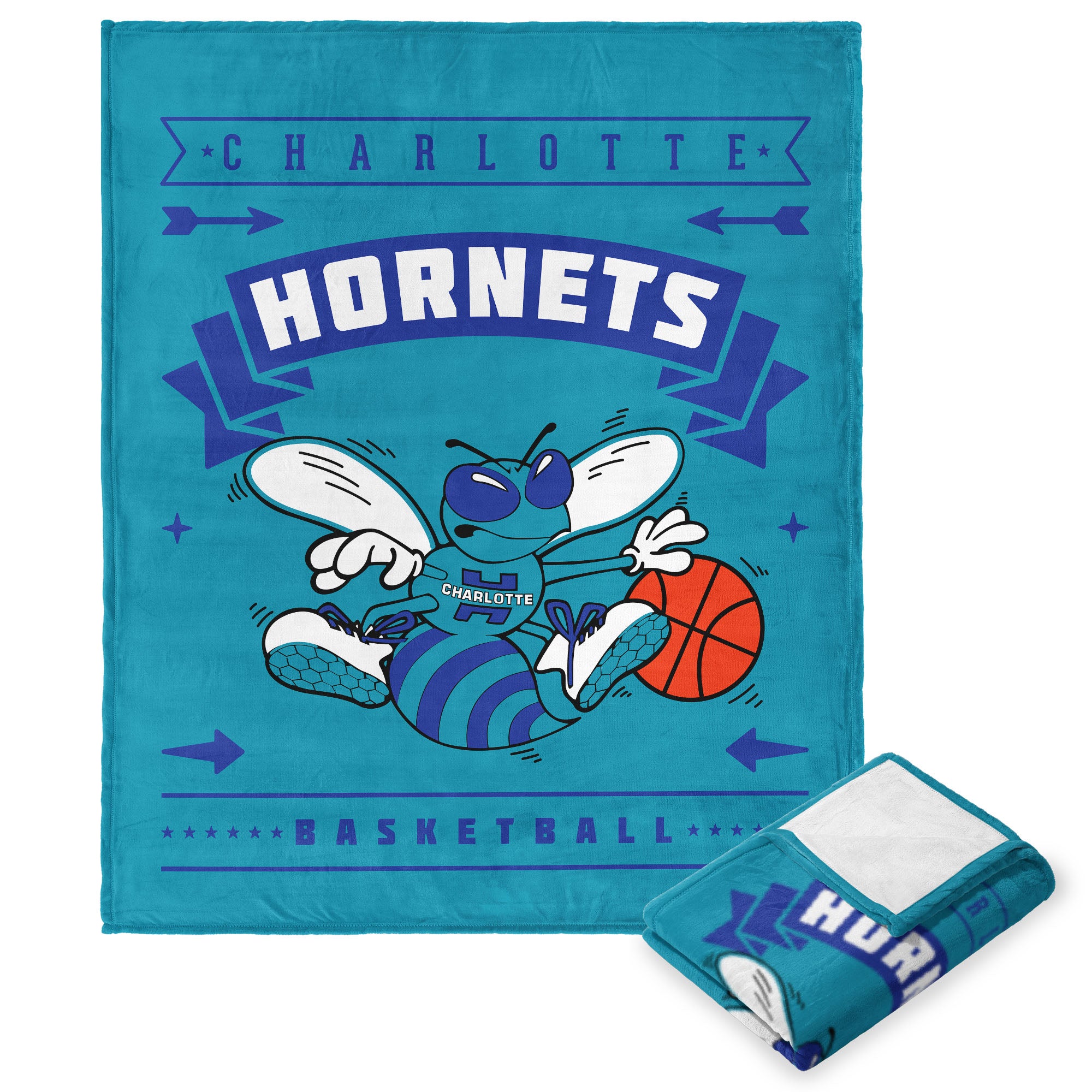 NBA Charlotte Hornets Hardwood Classics Silk Touch Throw Blanket 50x60 Inches