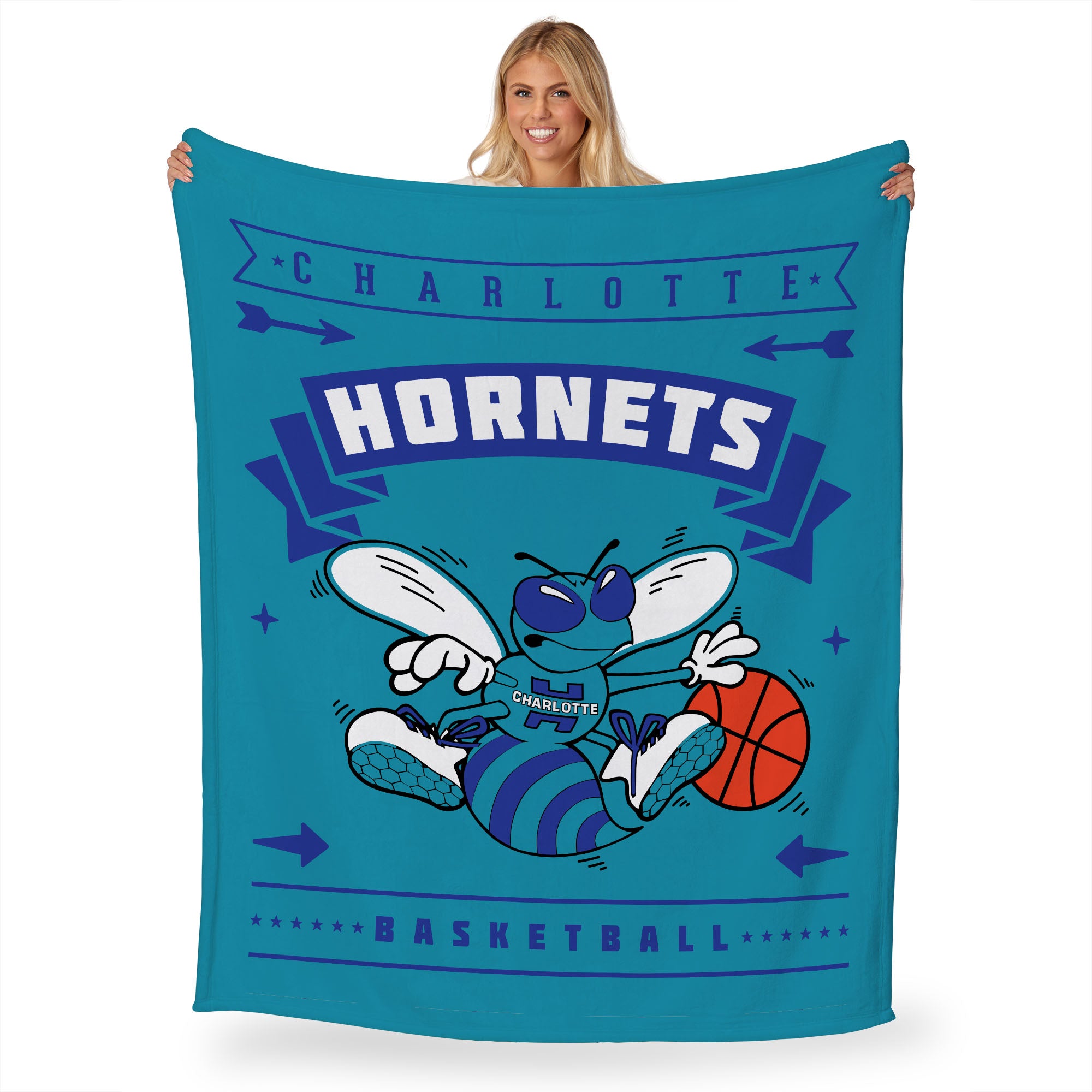 NBA Charlotte Hornets Hardwood Classics Silk Touch Throw Blanket 50x60 Inches